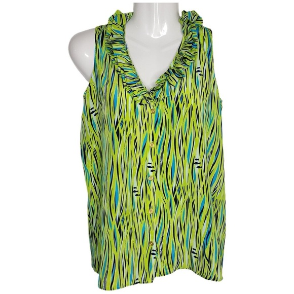 NWOT Lilly Pulitzer's classic Silk Tank Top Size 2 100% silk - Picture 11 of 16